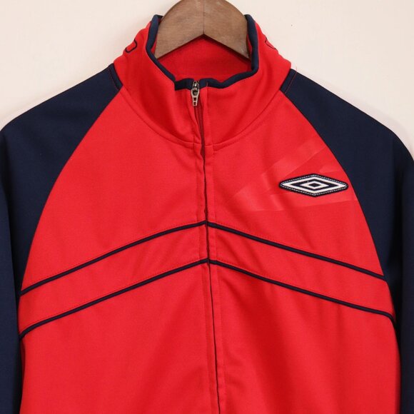Vintage Y2K Umbro Zip Up Training Jacket Red/Navy Men's Size Small - Picture 2 of 9